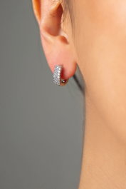 Heliophilia Silver Pendientes de metal con detalles de coral